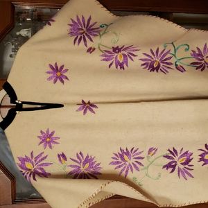 Vintage wool poncho